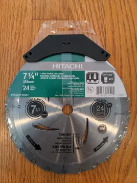 115302 Hitachi Koki 3-pack 7-1/4 In 24-tooth Carbide Circular Saw Blades - New