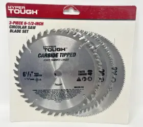 Hyper Tough 889526387457 3- Piece 6 1/2 Inch Circular Saw Blade Set