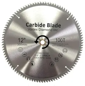 Inc. 313040080049 Vab 12 Inch 100 Teeth Tct Non-ferrous Metal Cutting Circular Saw Blade With 5/8