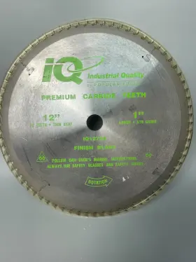 Iq1272a Iq Industrial Quality Premium Carbide Teeth 12 Inch Finish Blade Used