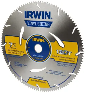 120t Irwin 024721118301 Tools Marathon Vinyl Siding Corded Circular Saw Blade 7 1/4-inch