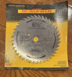 11120 Irwin Steel Circular Saw Blade Industrial 6 1/2 Inch - New Stock No