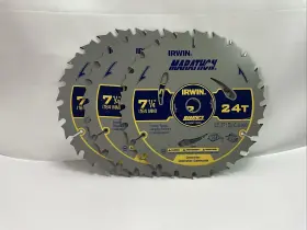 24030 Irwin 14030/24030 3 New Marathon 7-1/4 Inch 24t Carbide Tip Circular Saw Blades #