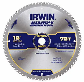 14082 Irwin Marathon Circular Saw Blade Carbide-tipped 12- Inch 72-teeth -14082