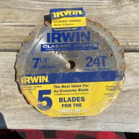 15130ta Irwin Classic Series 7-1/4 In 24t Circular Saw Blade Framing Ripping