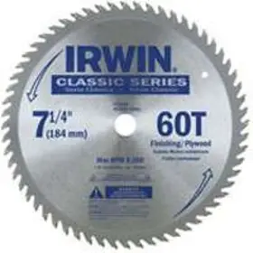 15530zr Irwin Circular Saw Blade 7-1/4 In Dia 5/8 Arbor 60-teeth Carbide