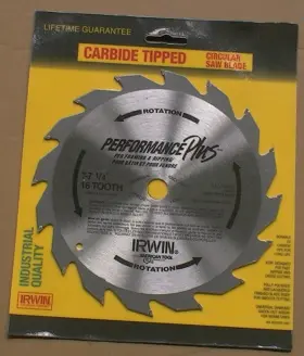 Irwin 15630 Performance Plus 7 1/4 Inch 16t Circular Saw Blade
