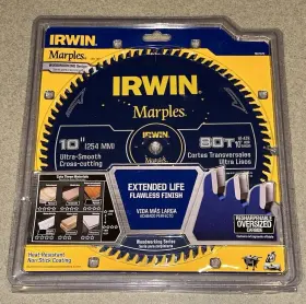 1807370 Irwin Marples 10 Inch Carbide Tipped Circular Saw Blade 80 Teeth