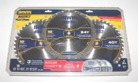 1989742 Irwin New 3 Pack Blade Set 2 10 Inch X 40 Tooth 1 24 Circular Saw