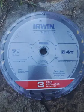1995634 Irwin Classic 3 Pack 7-1/4 Inch /24t Circular Saw Blade Framing/ripping