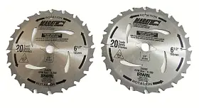 24020 Irwin Marathon 6-1/2 Inch Framing Ripping 20 Tooth Circular Saw Blade Qty 2