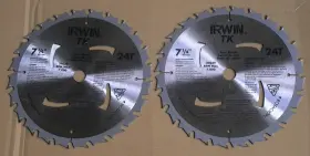 Irwin 24039 2 Tk 7 1/4 Inch 24 Tooth Circular Saw Blades