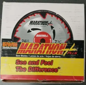 24230 Irwin Marathon Plus 7-1/4 Inch X 24 Tooth Circular Saw Blade Japan 10-pack