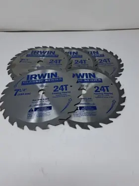 25130 Irwin Circular 24t 7-1/4 Inch Framing/ripping Blades 5ct
