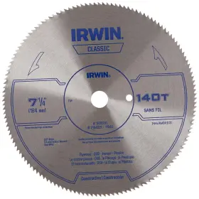 Irwin 445033932981 Tools Classic Series Steel Corded Circular Saw Blade 7 1/4-inch 140t .0