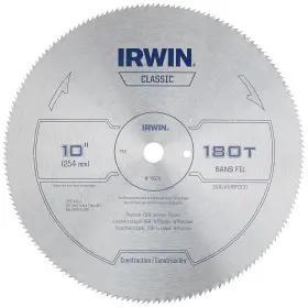11870 Irwin 445034842814 Tools 10-inch Miter Saw Blade Classic Series Steel Table