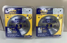 4935473 Irwin 2 Marathon 7-1/4 Inch 4t Fiber Cement Circular Saw Blades - New
