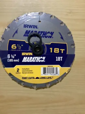 Iwas612182l Irwin 885911895835 - Marathon Framing 18t Saw Blades 6.5 Inch 2pk #iwas612182l