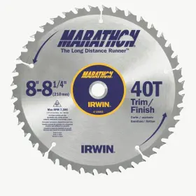 B0002kieq0 Irwin Tools Marathon Carbide Table/miter Circular Blade 8 1/4-inch 40t