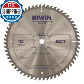 Irwin B000lnwi8i Tools Classic Series Carbide Table/miter Circular Saw Blade 10-inch 60t