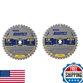 Irwin B0d7df6kdj 12 Inch 40t Large Diameter Saw Blades Combo Pack Iwas1240cmb