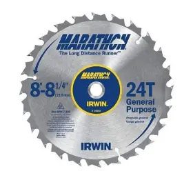 14050zr Irwin Tools Marathon 8 Inch 8-1/4 Saw Blade Carbide Tooth 5/8 Arbor