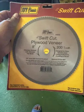 35032 Ivy Classic Swift Cut 8-inch 200-tooth Plywood Veneer Cutting Blade