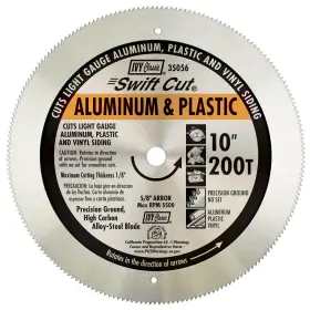 B003xkd9zw Ivy Classic 35056 Swift Cut 10 Inch 200t Aluminum Plastic Circular Saw Blade