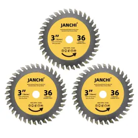 Janchi 744110070705 3pack 3-inch 75mm 36t Tct Circular Saw Blade With 3/8-inch 9.5mm Arbor Fast C