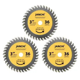 Csb33836 Janchi 3pack 3-inch 75mm 36t Tct Circular Saw Blade With 3/8-inch 9.5mm Arbor Fas
