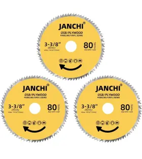 Csbop33880 Janchi 3 Hojas De Sierra Circular 80t 3-3/8 Pulgadas 19/32 0.591 In