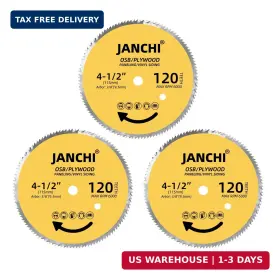 Janchi Csbop412120 3pack 4-1/2 Inch 120t Circular Saw Blade 3/8 9.5mm Arbor Pl... Fast Ship