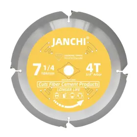 Csbpcd7144 Janchi 7-1/4 Inch 4t Pcd Tip Hardie Fiber Cement Circular Silver