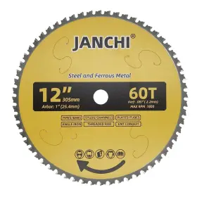 Csbsm1260 Janchi 12 Inch 60t Tcg Ceramic Teeth Steel And Ferrous Metal Cutting Saw Blade With 1 A
