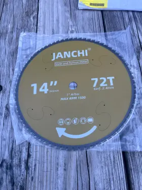 Tmm1472 Janchi New 14 In 72 Tooth 1 Inch Arbor Steel And Ferrous Metal Saw Blade