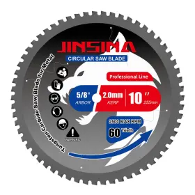 Jinsina B0dfgrz4gt 10 Table Saw Blade Tct Metal Cutting Blades 60t 5/8 Arbor