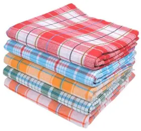 Jis Boutique 601941388341 South Indian Checks Towel 6 Piece - 36 Inch 72 Combo Pack