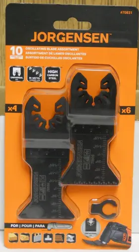 70831 Jorgensen Multi Materials 10 Piece Oscillating Multi-tool Blades