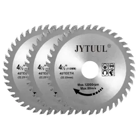 Jytuul 919609886998 3pcs 4-1/2-inch 40t Circular Saw Blade With 7/8-inch Arbor Alloy Steel Tct H