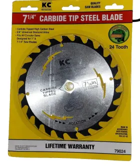 79024 Kc Professional Lot Of 2 7-1/4 In Carbide Tip Saw Blade 24-teeth Universal