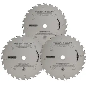 Kt18402401y Keentech Teflon Coating 7-1/4 Inch Atb Circular Saw Blade 24t For Wood Working Compat