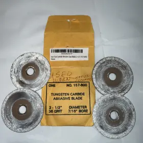 157-600 Kett 4 Tool Carbide Abrasive Saw Blade 2 1/2 Inch Diameter 36 Grit