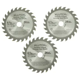5858698 Klutch 24t Circular Saw Blade Set 4-1/2 Inch 3 Pcs