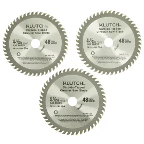 5858701 Klutch 3-pk. 4-1/2 Inch 48t Circular Saw Blade Set