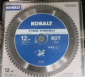 0252907 Kobalt 12 Inch 80 Tooth Carbide-tipped Saw Blade - New And Used Riggid