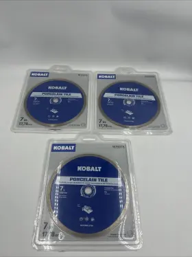 1615978 Kobalt 3 Pack Of 7 Inch Wet Porcelain Tile Diamond Circular Saw Blade - #1615978