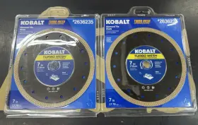 2636235 Kobalt Brand New 2 X 7 Inch Turbo Mesh Diamond Tile Blade Wet 5/8 Arbor