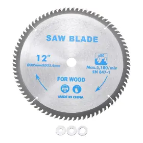 Klf240205zz000345 Kozelo Circular Saw Blade - 12 Inch X 80 Teeth 1 Arbor Tungsten Carbide Tip