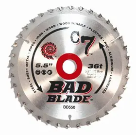 Bb550 Kwiktool Usa 714418010321 C7 Bad Blade 5-1/2 Inch 36 Tooth With 5/8 Arbor