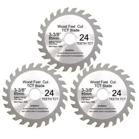 Laifucam 313029434450 3-3/8 Inch 24-tooth Wood Plastic Drywall Cutting Tct Carbide Circular Saw Blade P